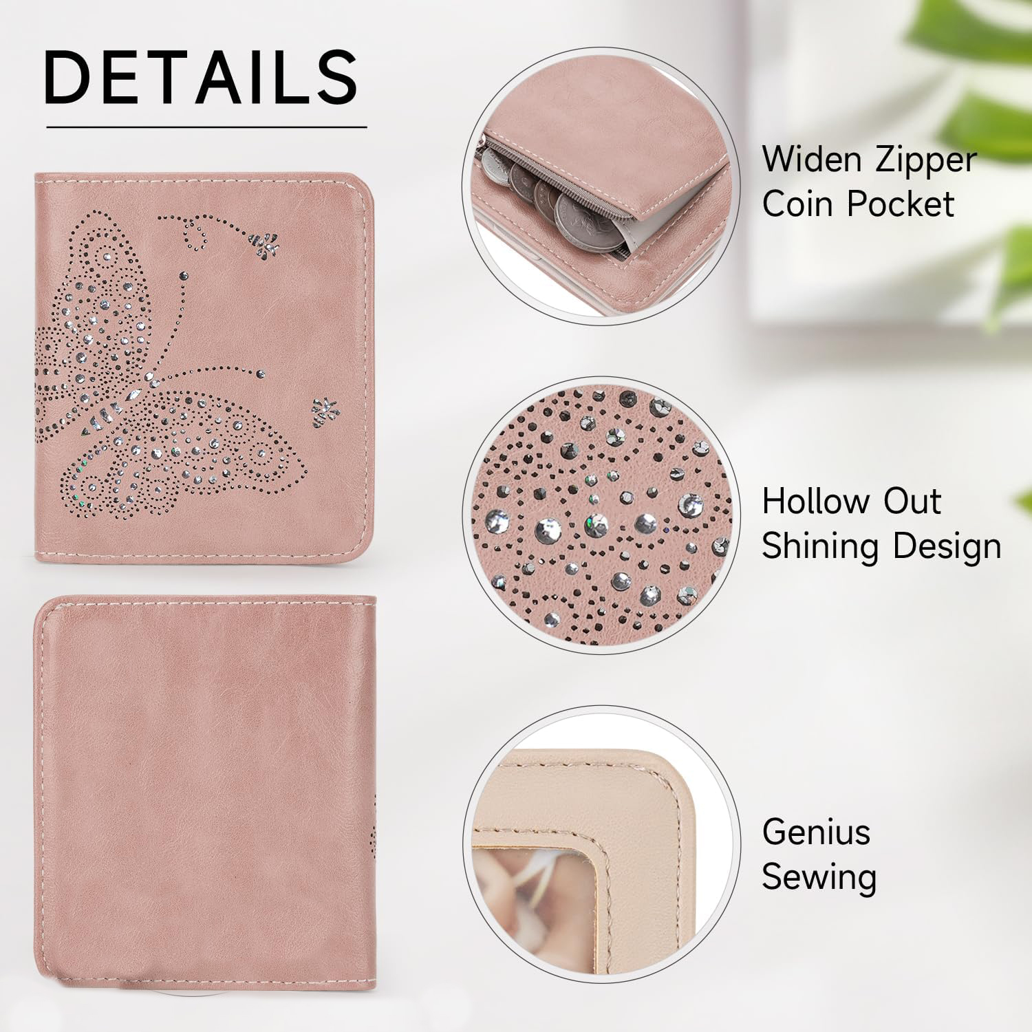 Small RFID Wallet Women Ultra Thin Slim Womens Wallet Mini Compact Bifold Pocket Ladies Wallets for Women - Image 3