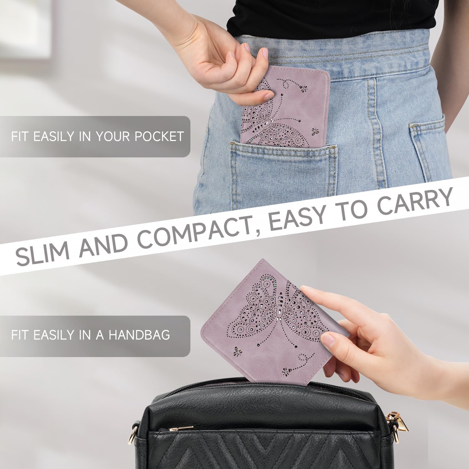 Small RFID Wallet Women Ultra Thin Slim Womens Wallet Mini Compact Bifold Pocket Ladies Wallets for Women - Image 4