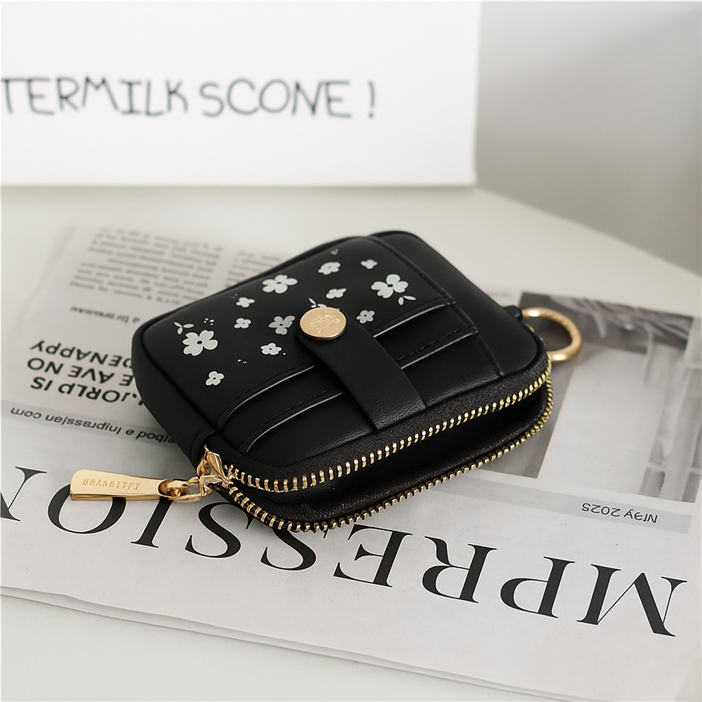 Soft Leather Wallet for Women Small Coin Purse Double Zipper Card Holder with RFID Blocking - Image 3