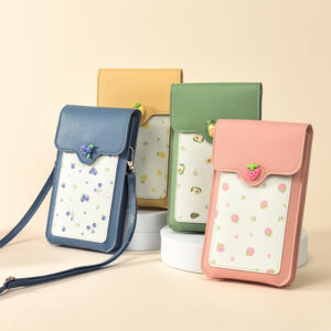 Women Mobile Phone Sling Bag with Touch Screen | Crossbody Mini Purse for Phone, Cards & Cash | Adjustable Strap | Cute Printed Design