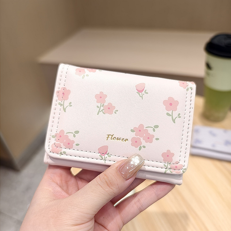 Women Floral Print Wallet | PU Leather Ladies Purse | Compact Trifold Wallet with Card Slots & Cash Compartment - Image 12
