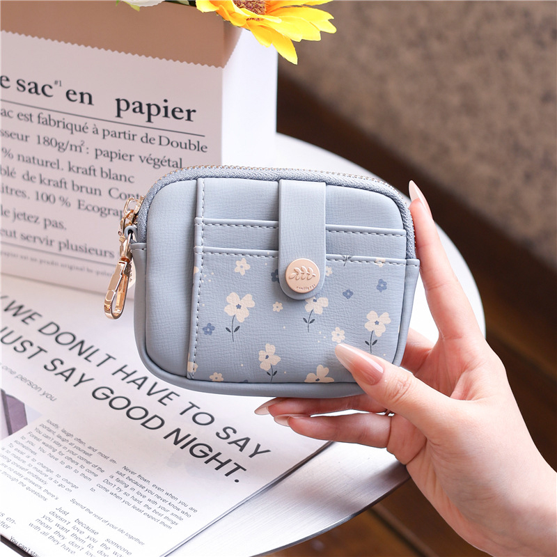 Soft Leather Wallet for Women Small Coin Purse Double Zipper Card Holder with RFID Blocking - Image 5