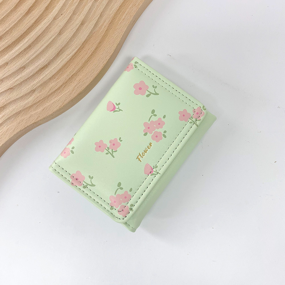 Women Floral Print Wallet | PU Leather Ladies Purse | Compact Trifold Wallet with Card Slots & Cash Compartment - Image 8