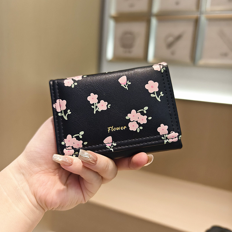 Women Floral Print Wallet | PU Leather Ladies Purse | Compact Trifold Wallet with Card Slots & Cash Compartment - Image 10