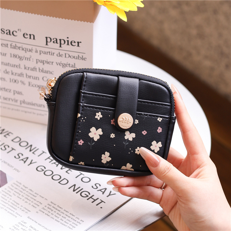 Soft Leather Wallet for Women Small Coin Purse Double Zipper Card Holder with RFID Blocking - Image 4