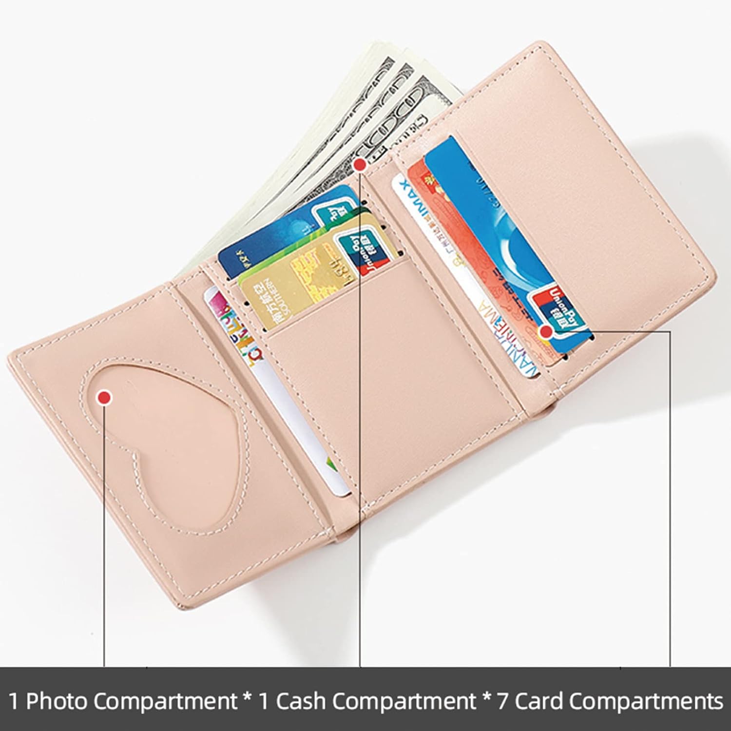 Wallets for Women Leather Cute RFID Blocking Small Bifold Wallet with Zipper Coin Purse for Girls and Ladies Women's Wallet - Image 8